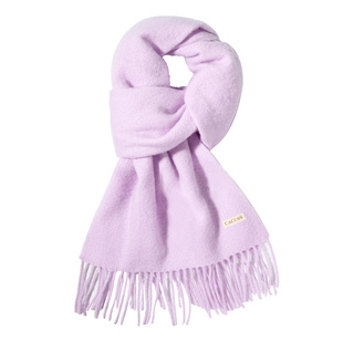 CACUSS纯羊毛围巾女冬季保暖2025新款百搭加厚纯色围脖礼盒装送礼