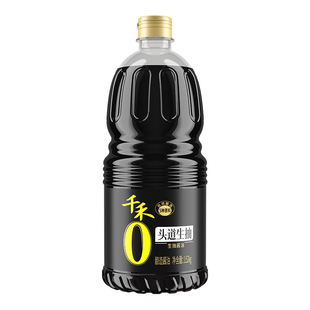 千禾生抽0添加头道生抽1.52kg/瓶大瓶实惠装酿造酱油炒菜凉拌生抽