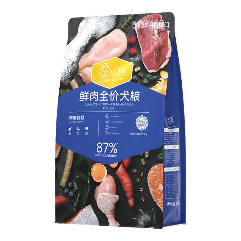 汪爸爸鲜肉全价犬粮400g
