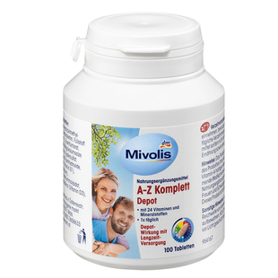 dm德国Mivolis成人复合维生素A-Z矿物质微量元素镁硒钙叶酸100粒