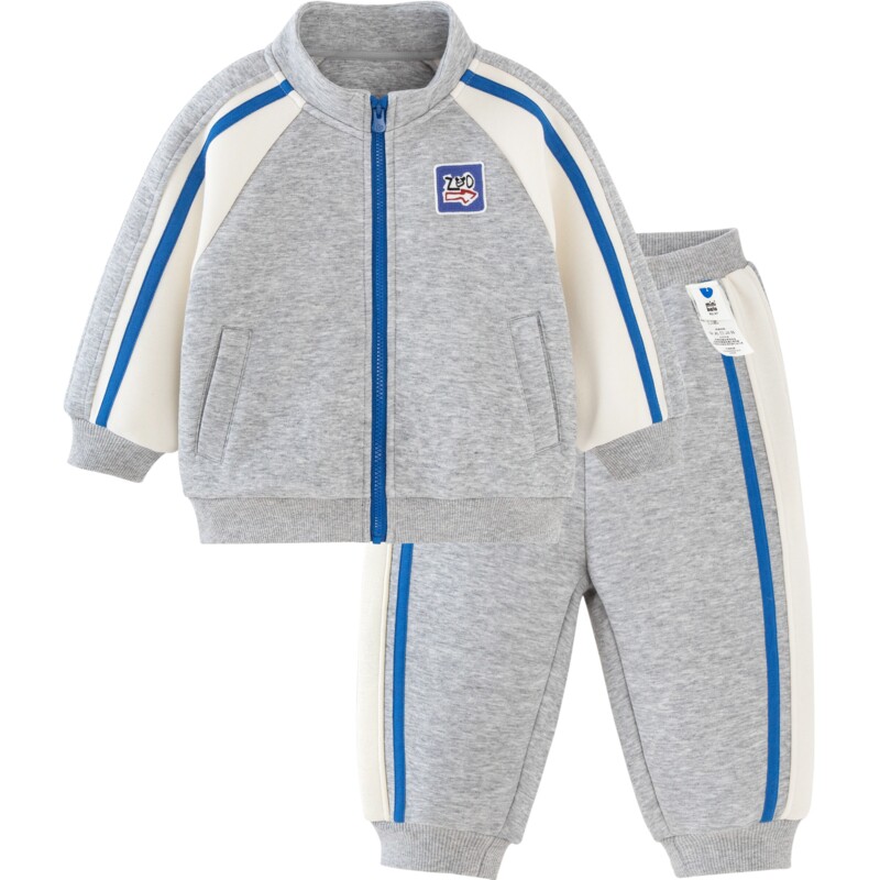 迷你巴拉巴拉学院风套装男女童儿童舒适时尚长裤两件套春季新款