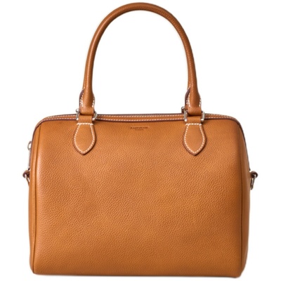 CNTYCHE/堤喀2025新款中号波士顿包进口TOGO皮头层牛皮手提单肩包