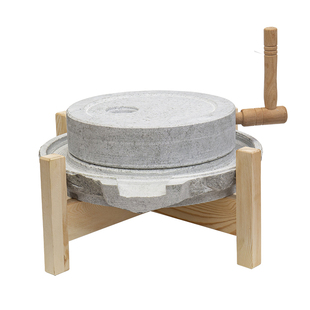 家用天然石材小石磨天然石磨磨盘小型老式米麦面豆浆机手工肠粉机