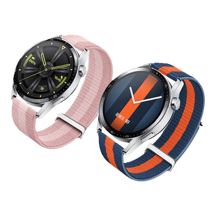 适用华为Watch GT3 46官方同款编织尼龙表带双节智能手表watchGT Runner运动活力款时尚尊享款替换42mm非原装