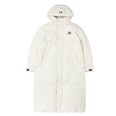 MLB羽绒服男女冬季新款中长款棉羽运动服NY连帽保暖外套3ADJB1646