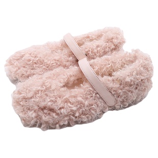 little winkaa女童2025冬季新款加绒毛毛保暖舞蹈鞋童鞋室内鞋