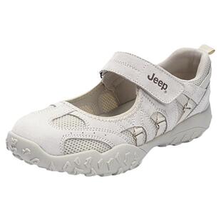 JEEP女鞋夏季玛丽珍鞋女夏2026新款运动单鞋灰色法式凉鞋芭蕾鞋子