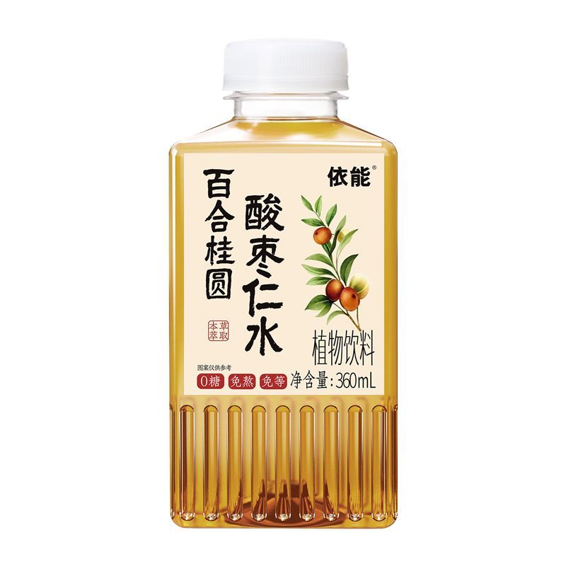 依能百合桂圆酸枣仁水植物饮料食药同源0糖0卡0脂饮品360ml*6瓶装