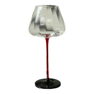 EUPHORIA高级感轻奢高档密棱红领结高脚杯子红酒杯葡萄酒鸡尾酒杯