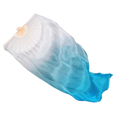 一条大河舞蹈专用真丝长绸扇子