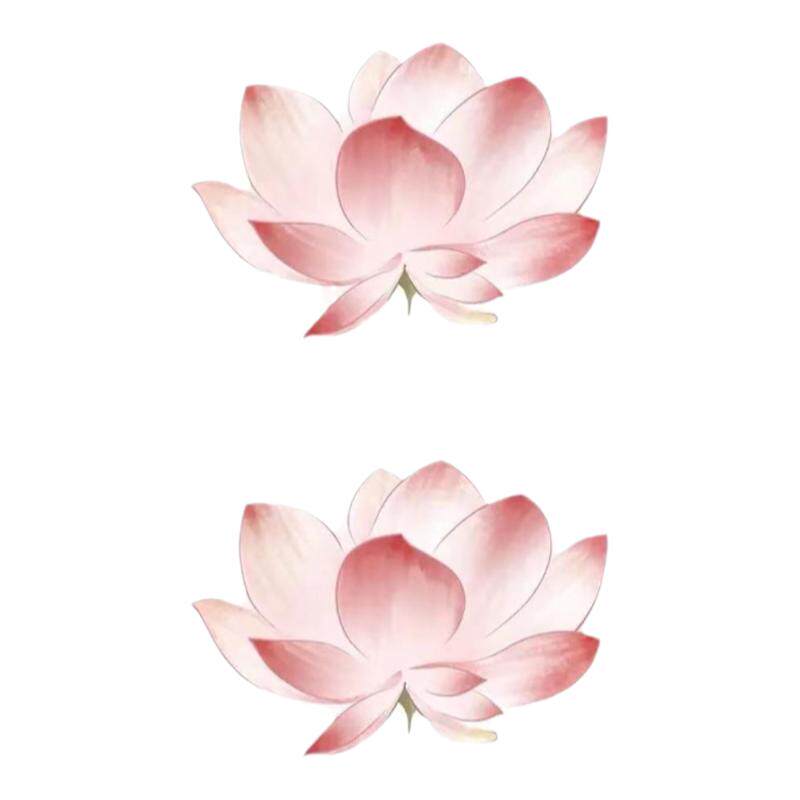 好运莲莲纹身贴防水持久