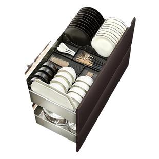悍高厨房拉篮希勒系列橱柜碗碟抽屉拉篮304不锈钢碗碟拉篮