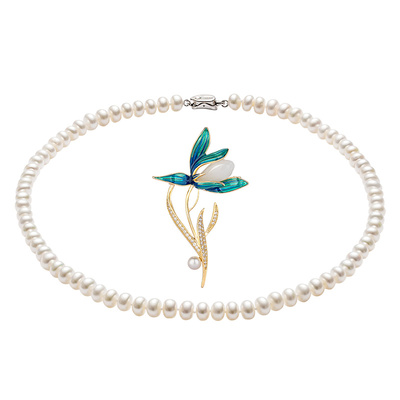 妈妈礼物送妈妈高端天然珍珠项链