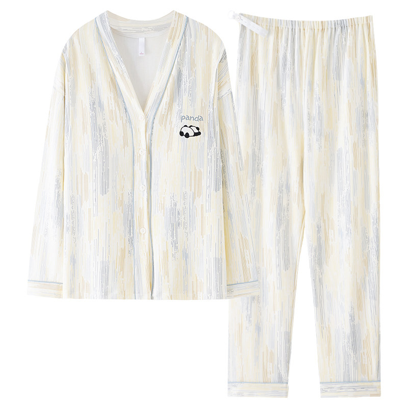 月子服薄款产后哺乳孕妇睡衣女