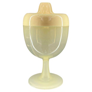 儿童高脚杯学饮杯鸭嘴宝宝喝水家用牛奶刻度直饮果汁奶瓶酒杯