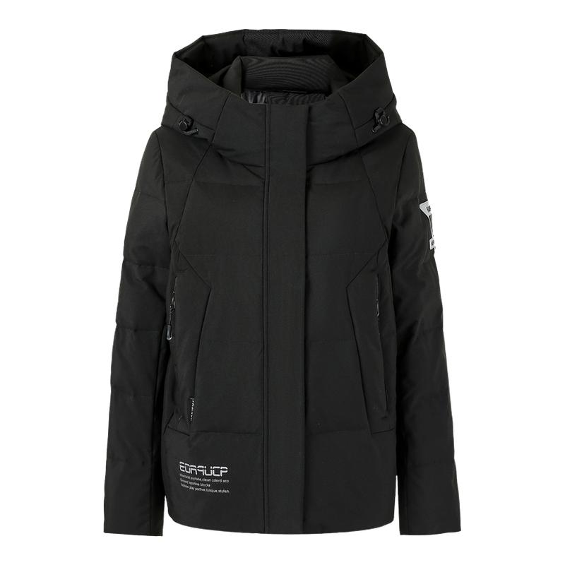 雪中飞肩章白色羽绒服