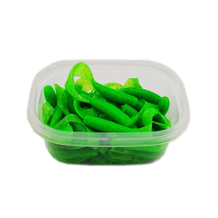 50条装路亚卷尾软饵2cm3厘米根钓微物小软虫铅头钩鲈鳜鱼翘嘴假饵