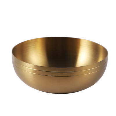 韩式304不锈钢碗商用金色泡菜碗