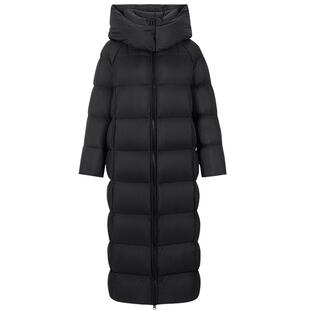 KBNE【90鹅绒】黑色羽绒服女秋冬季长款外套新款小个子派克面包服