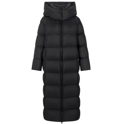 KBNE【90鹅绒】黑色羽绒服女秋冬季长款外套新款小个子派克面包服