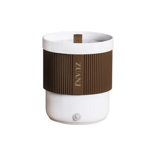 钻技新款纯陶瓷杯电动搅拌杯咖啡杯拉花搅拌杯调酒杯咖色270ml