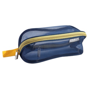 多层网纱透明笔袋考试专用中考高考简约初中大容量女孩文具铅笔盒新款高颜值文具袋网眼文具盒文具收纳袋