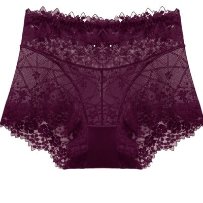 繁花似锦负离子抗菌高腰无痕蕾丝底裤女士内裤大码透气性感舒适