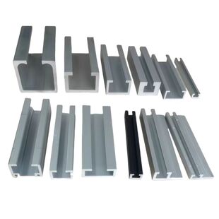 C型槽铝合金感应器安装导轨道槽光电开关内翻边黑色U槽工业铝型材