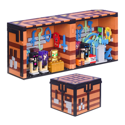 我的世界乐高积木工作台拼装玩具