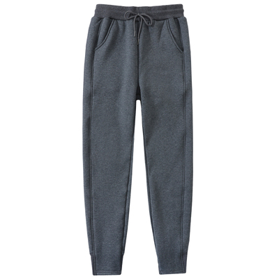 羊羔绒卫裤高腰宽松外穿小个子