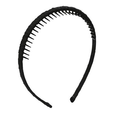 简约长齿防滑压发缎面缠绕发箍女