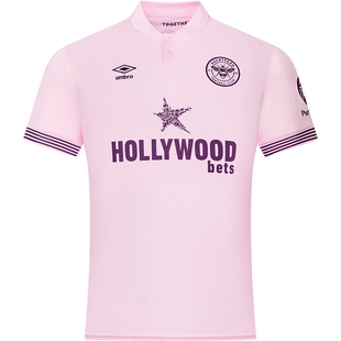 umbro茵宝官方布伦特福德24/25客场球衣蜂刺运动短袖复古足球T恤