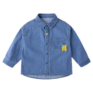 【软牛仔】嘟嘟家儿童衬衫男童春季外套宝宝春秋上衣女童春装衣服