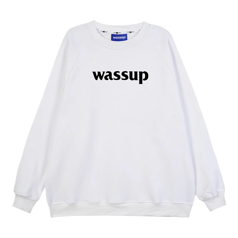 WASSUP潮牌联名字母重磅卫衣