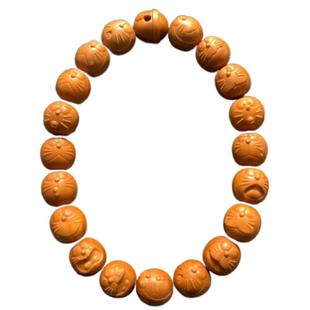 机器猫文玩猴头手串高端叮当猫手链女款女士哆啦A梦橄榄核精雕刻