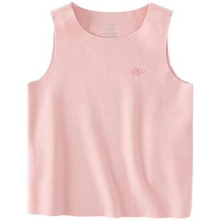 戴维贝拉女童背心2026新款秋装男童美雅碧内衣儿童宝宝发热打底衫