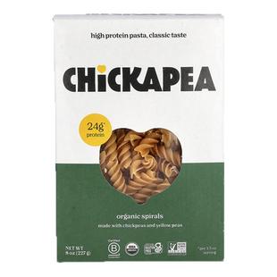 Chickapea有机螺旋藻高蛋白意大利面经典口味有机全素食含鹰嘴豆