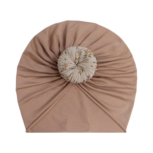 婴儿帽子春秋莫代尔可爱碎花初生新生儿小月龄宝宝护囟门胎帽夏季