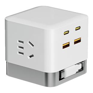 65W超级快充魔方插座USB氮化镓插排多插位插板多功能桌面插线板