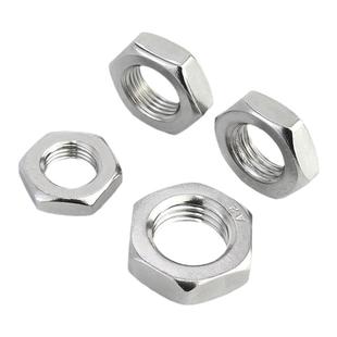 金超304不锈钢细牙薄螺母六角反牙螺帽M8M10M12M14M16M20*1/1.25/
