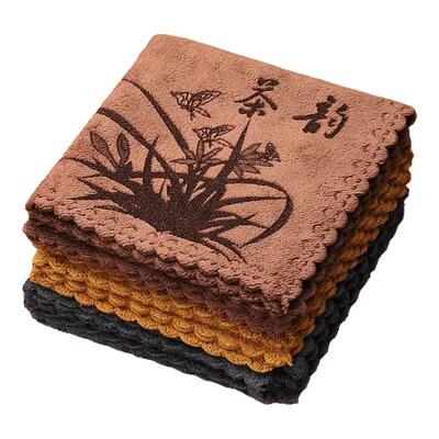 加厚高档速干棉麻茶巾