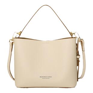 稻草人水桶包女2026新款简约休闲手提包上班通勤斜挎包质感单肩包