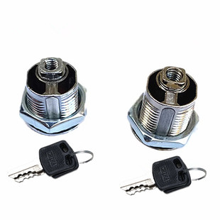 柜门锁档案柜上下拉杆锁工具箱锁芯红绿指示锁头铁皮文件柜通用锁