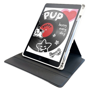 适用于ipad10保护壳360旋转平板套pro2025防弯摔11亚克力air8/7第10代mini7简约唱片苹果10.2笔槽Pro12.9寸18