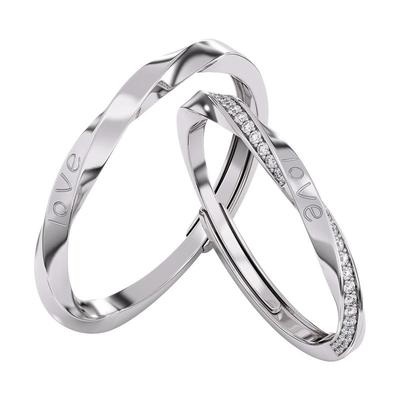 钟久久情侣对戒情缘S925银饰定制