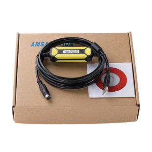 适用于三菱FX3U系列PLC专用编程电缆数据下载线FX-USB-AW通讯连接