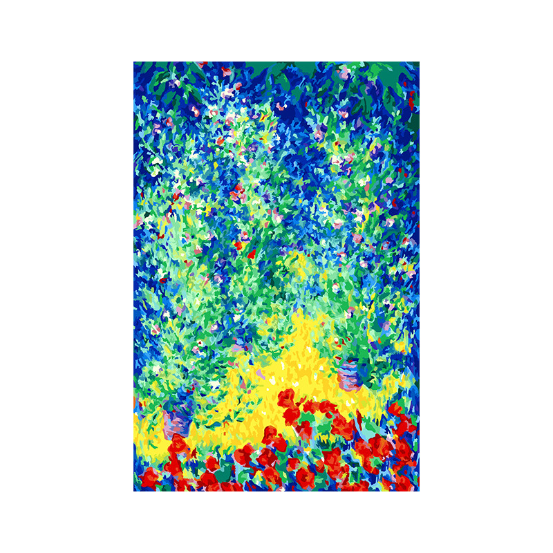 自油自画数字油画diy伯爵花园