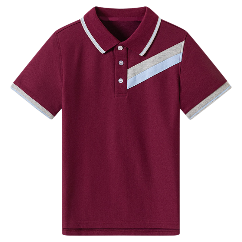 伊顿中小学生校服春夏季校服T恤中小学生珠地透气短袖POLO衫校服