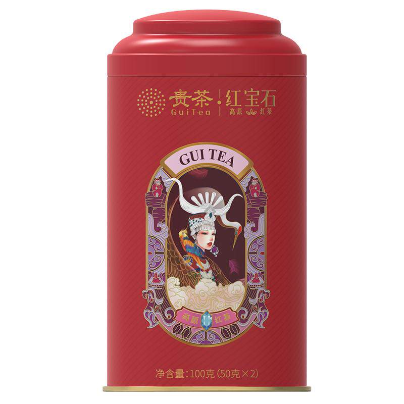 贵州红茶红宝石特级苗罐100g茶叶