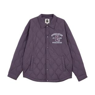 绫致杰克琼斯秋冬翻领胸前字母毛粘绣花轻薄羽绒夹克外套男